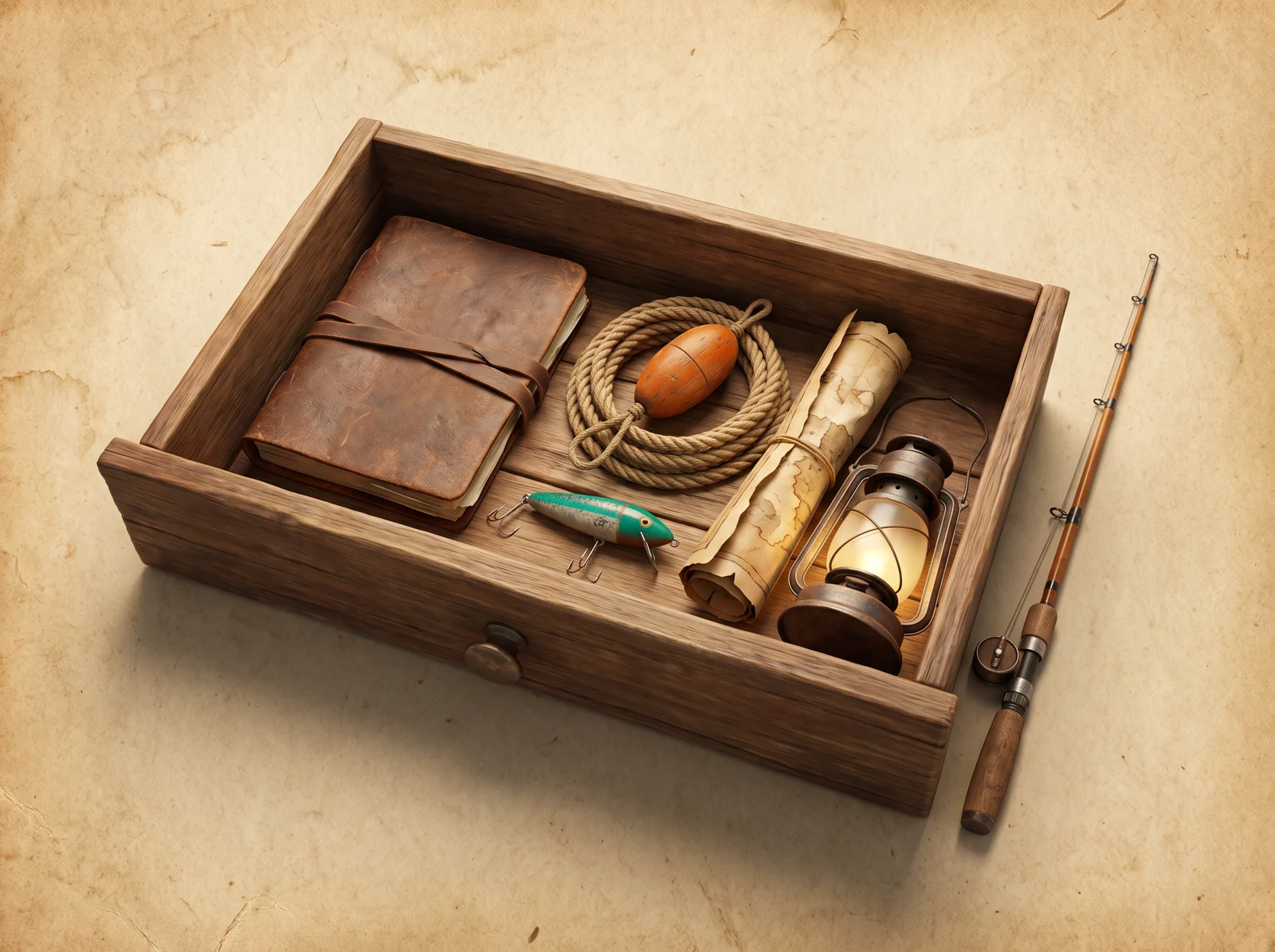 A drawer with three answers